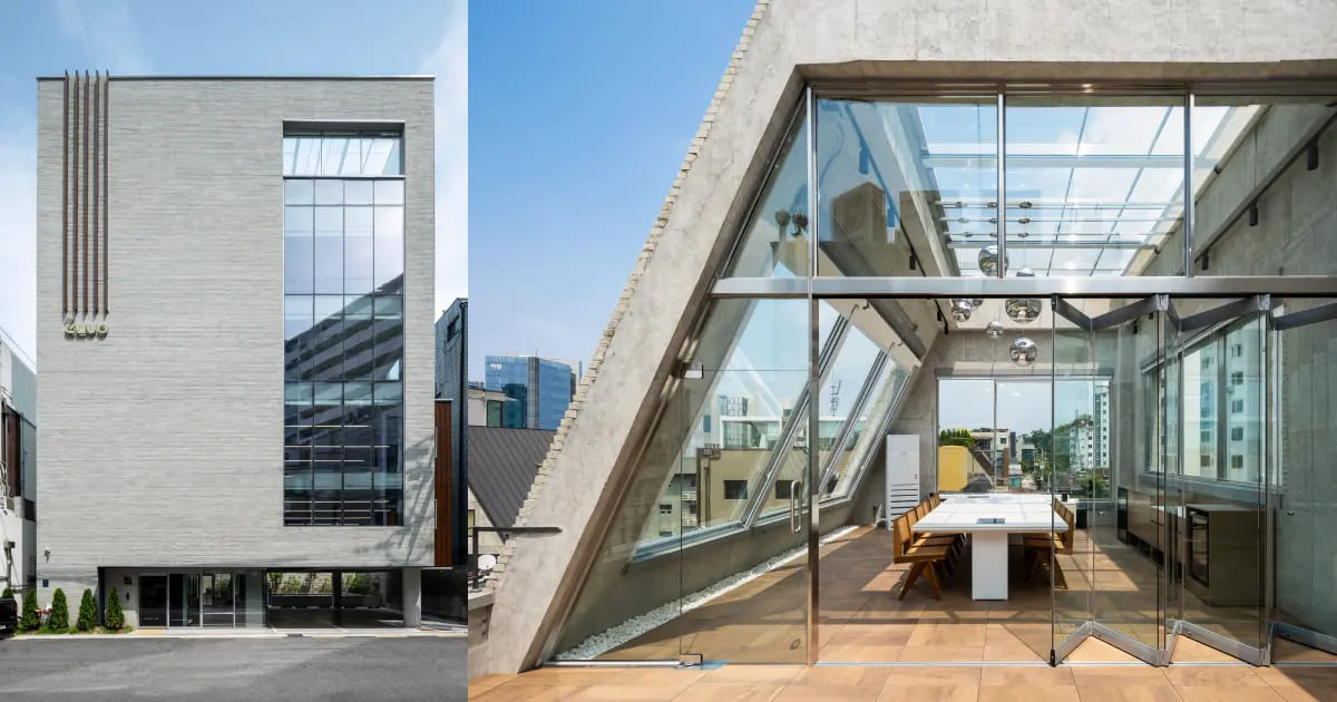 엘루오씨앤씨, 지하부터 루프탑까지 8층 단독 빌딩 사옥 인테리어