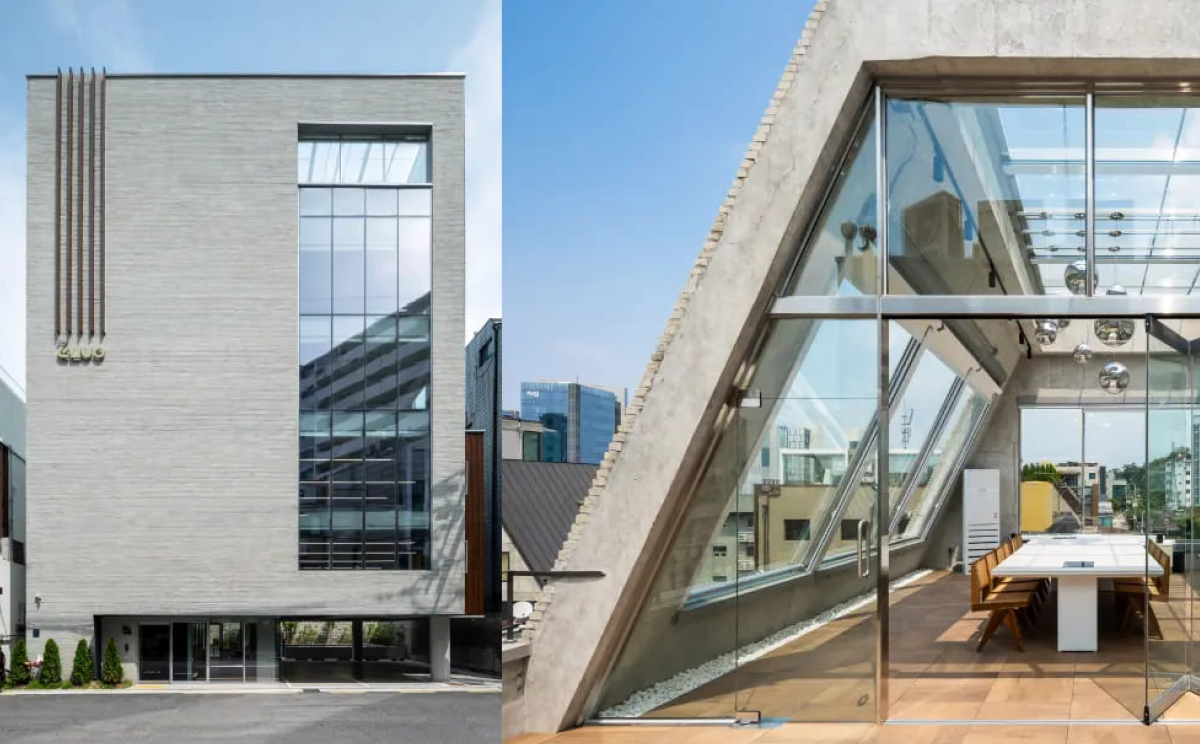 엘루오씨앤씨, 지하부터 루프탑까지 8층 단독 빌딩 사옥 인테리어