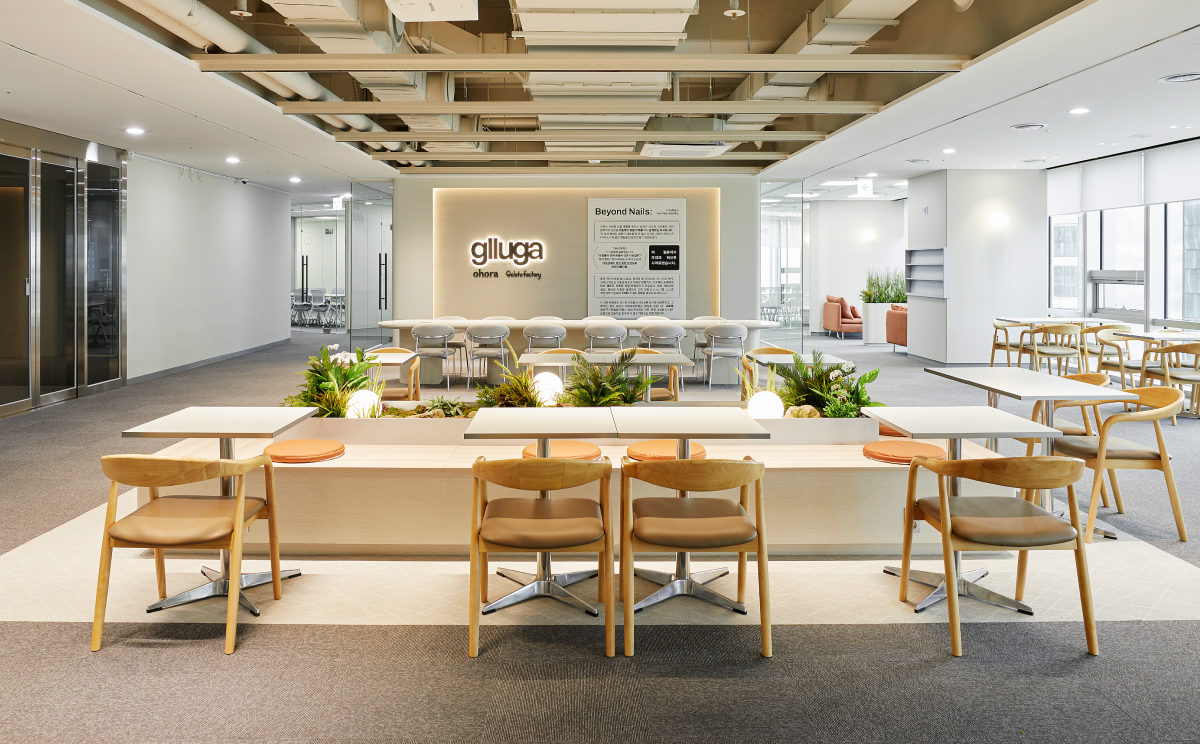 글루가, 폭발적으로 성장하는 조직을 위한 몰입형 사무실 인테리어